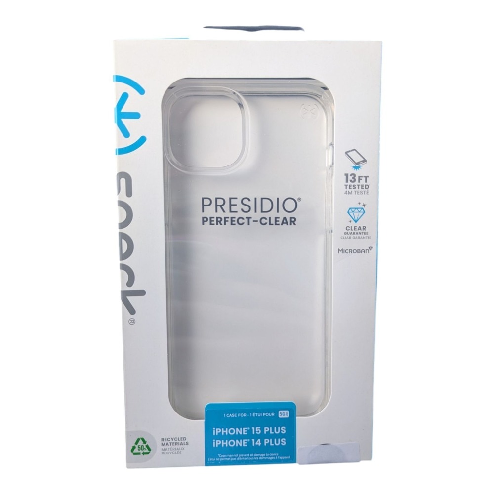 P7. Speck Presidio Perfect-Clear Case for iPhone‎ 15 Plus/ 14 Plus (6.7")